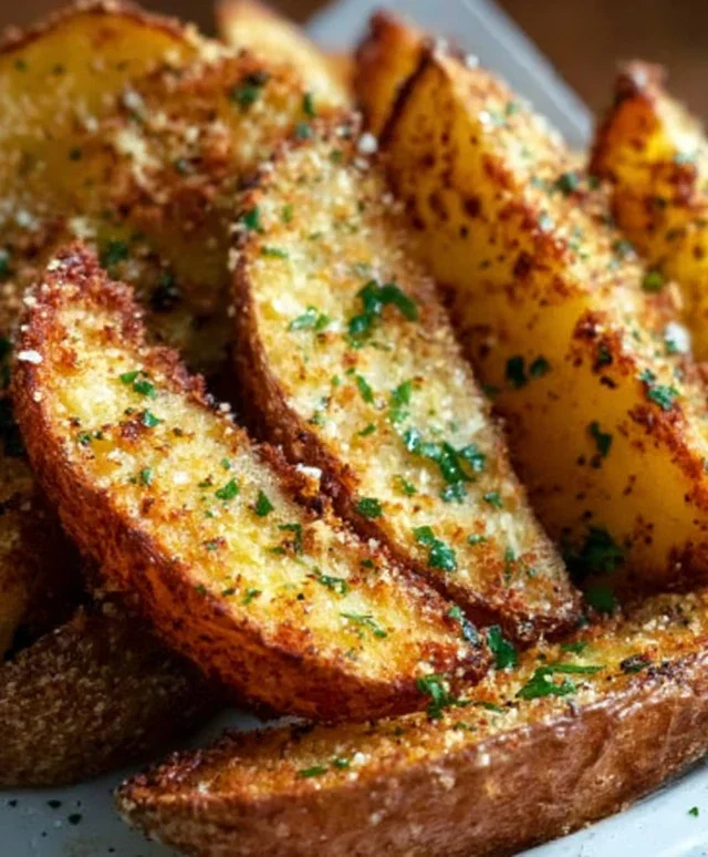 Baked Garlic Parmesan Potato Wedges
