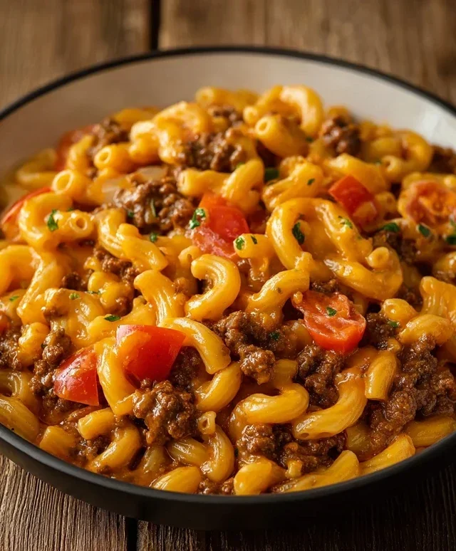 Cheesy Beef Taco Pasta