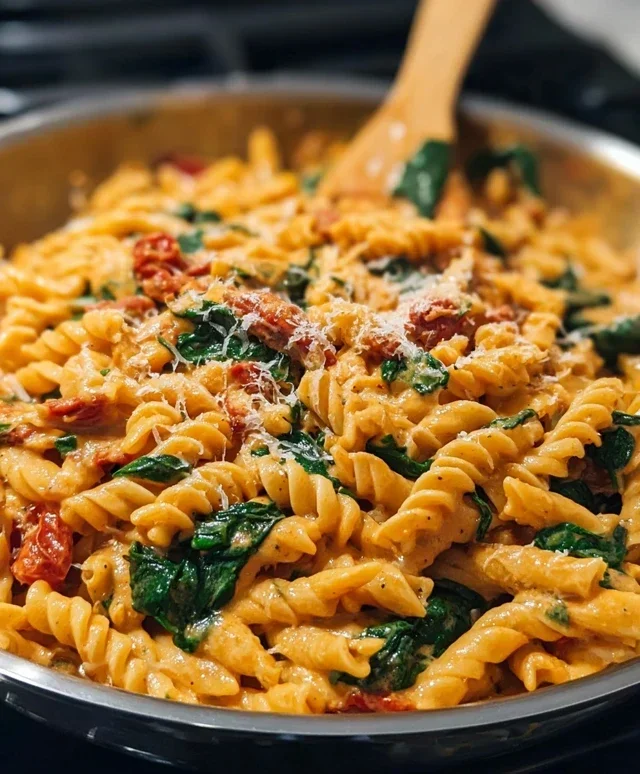 One-Pot Spinach Tomato Pasta