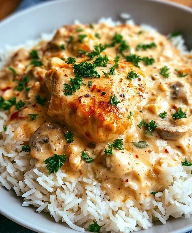 Creamy Smothered Chicken and Rice