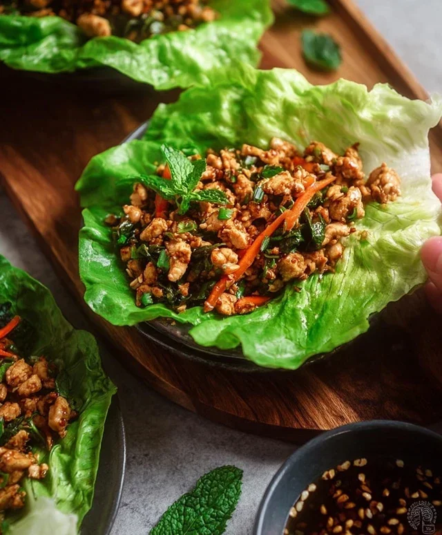 Thai Chicken Lettuce Wraps