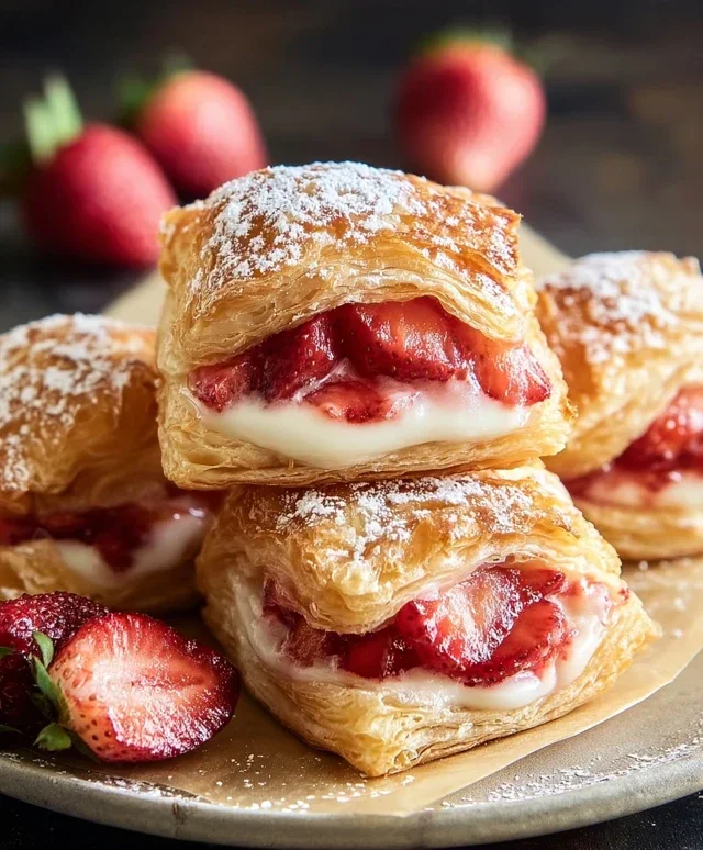 Strawberry Flaky Puffs