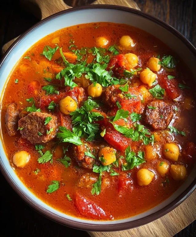Beef Beef Chorizo Chickpea Stew