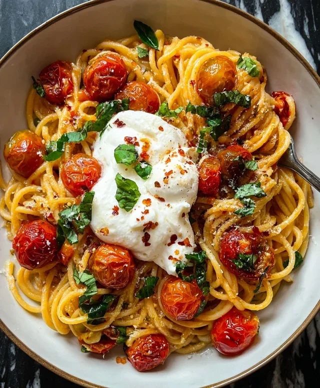 Burst Tomato Burrata Pasta
