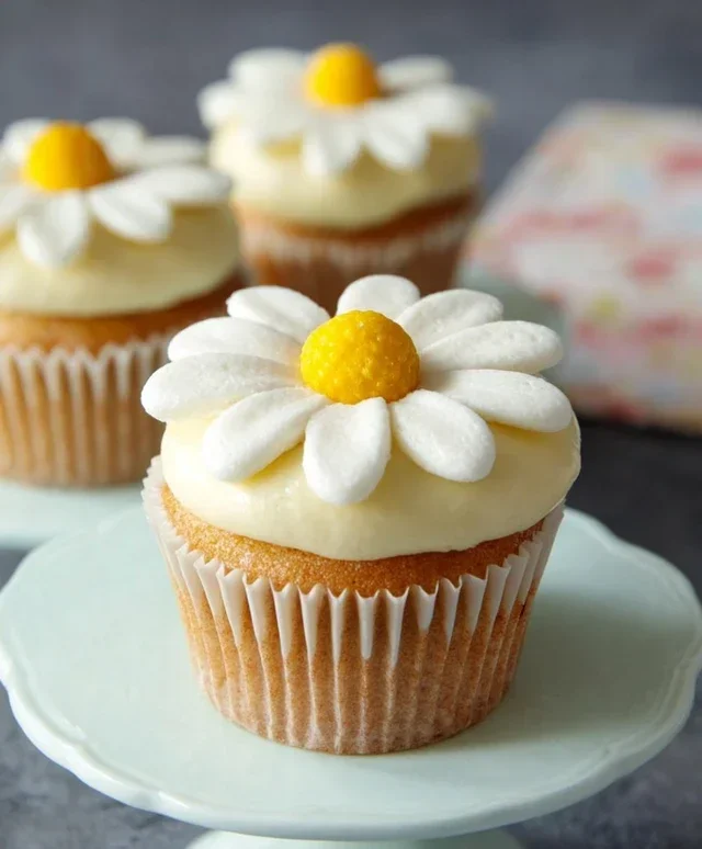 Super Cute Daisy Cupcakes