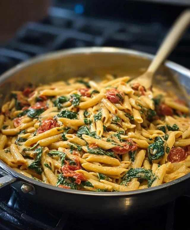One-Pot Spinach Tomato Pasta