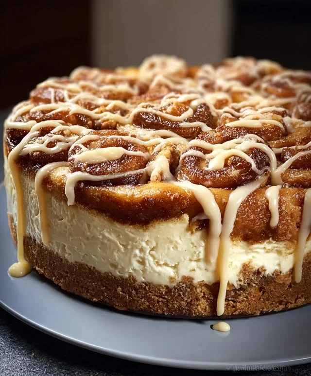 Cinnamon Roll Honeybun Cheesecake