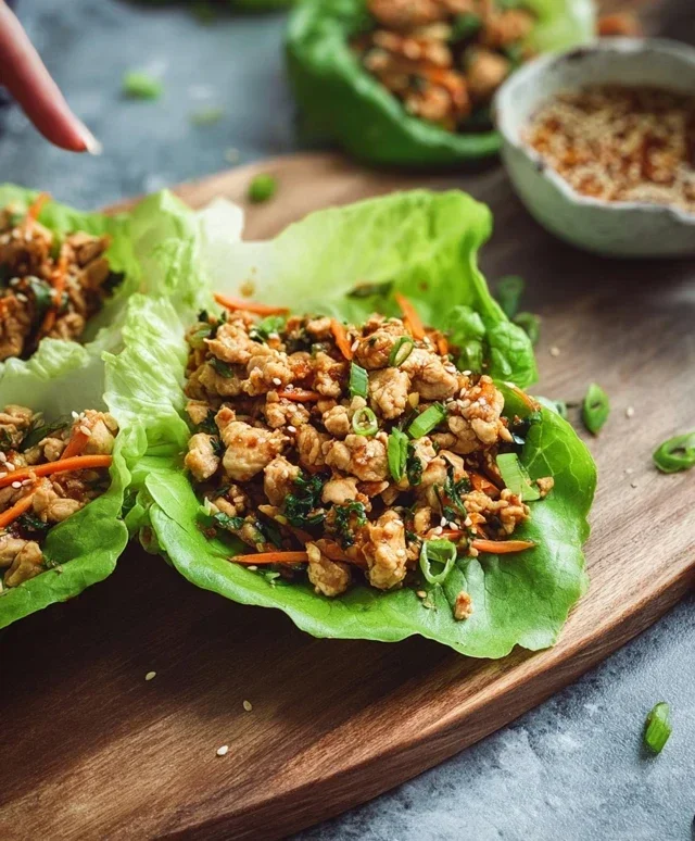 Thai Chicken Lettuce Wraps