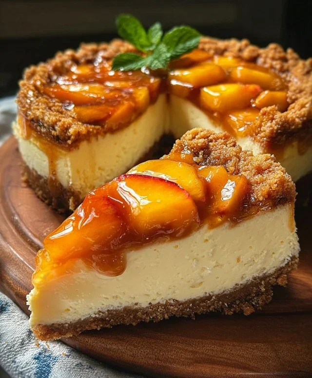 Peach Cobbler Cheesecake