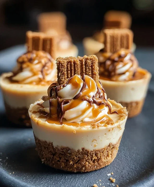 Mini Cookie Butter Cheesecake Cups