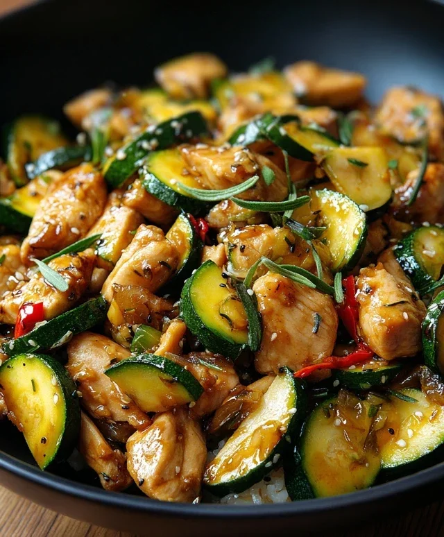 Chicken Zucchini Stir Fry