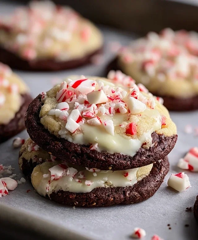 White Chocolate Peppermint Bark Cookies