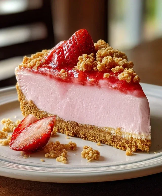Strawberry Crunch Pink Cheesecake