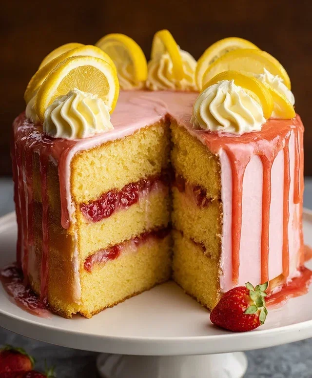 Strawberry Lemonade Cake