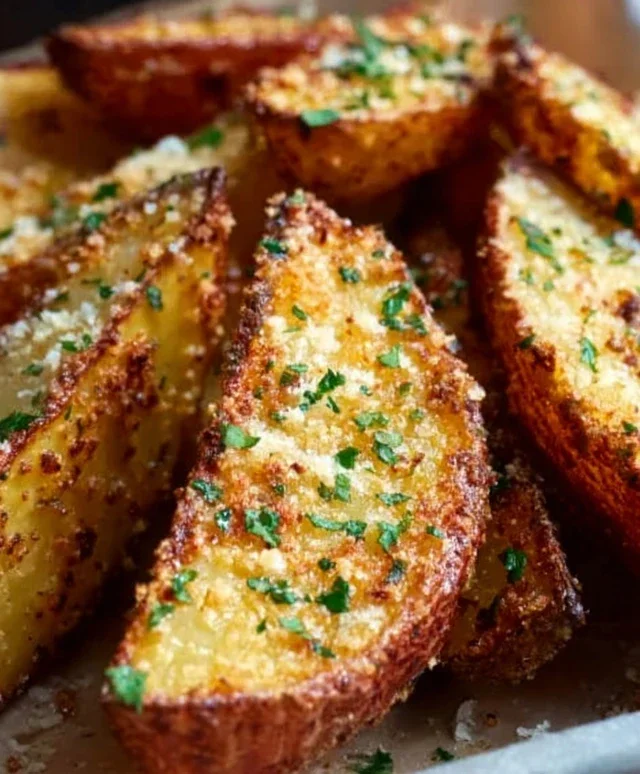 Baked Garlic Parmesan Potato Wedges