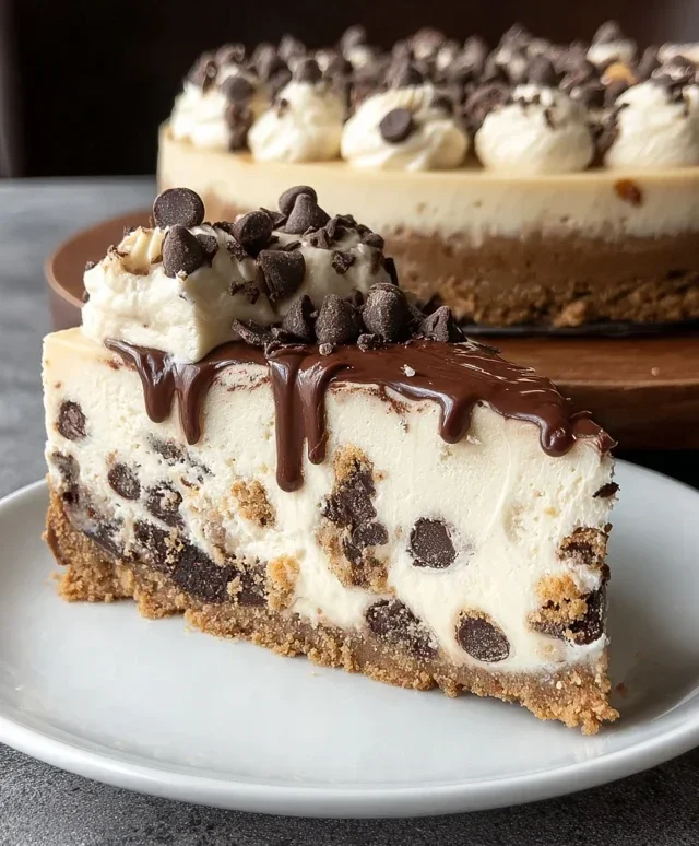 No Bake Cookie Dough Cheesecake
