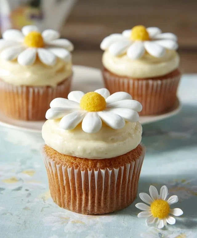 Super Cute Daisy Cupcakes