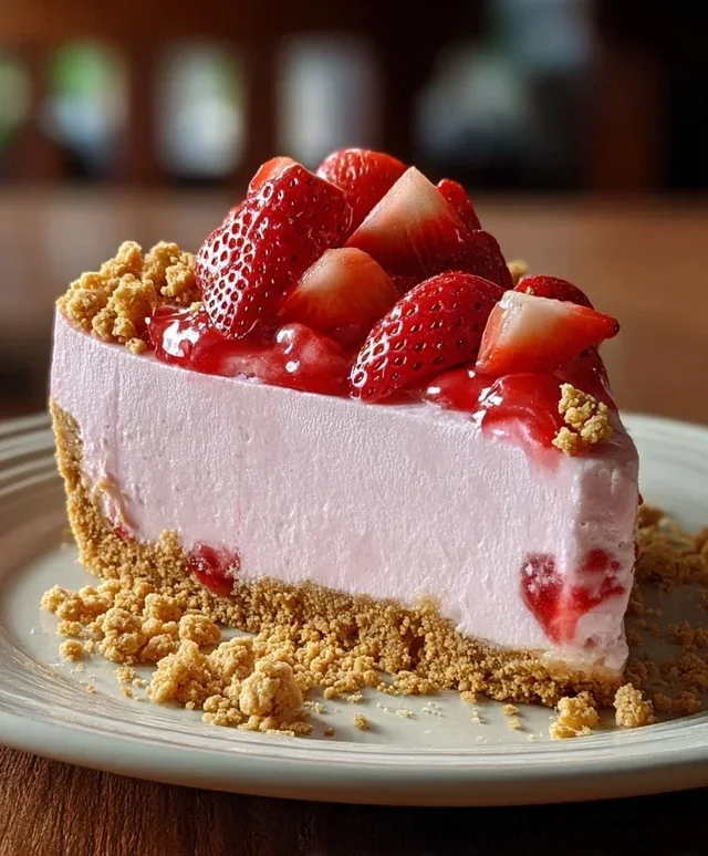 Strawberry Crunch Pink Cheesecake