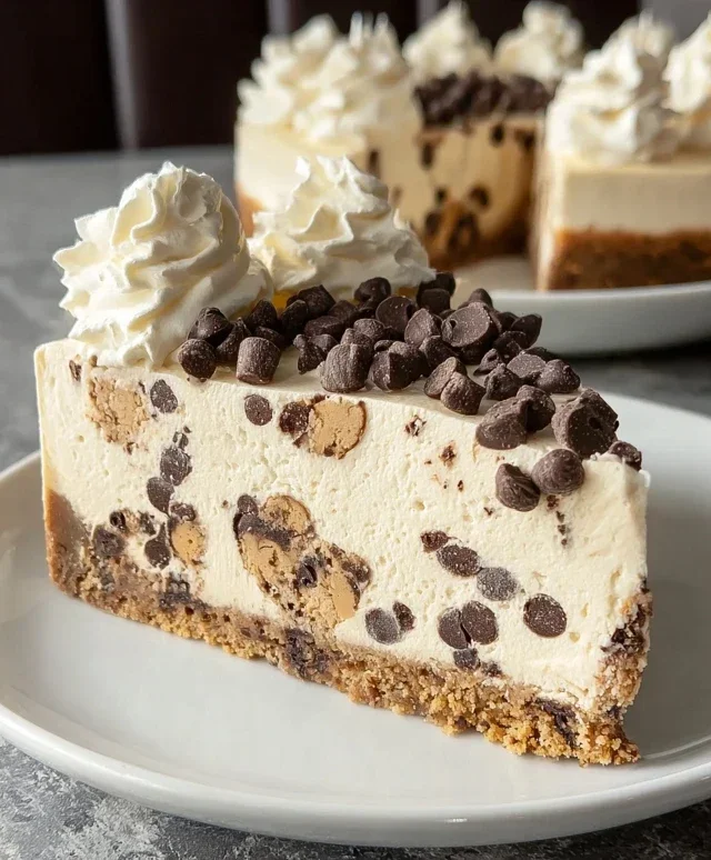 No Bake Cookie Dough Cheesecake