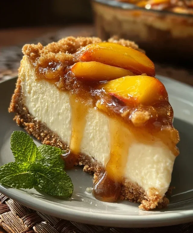 Peach Cobbler Cheesecake