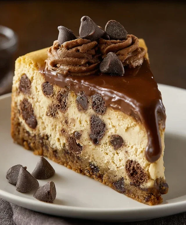 Chocolate Chip Cookie Bottomed Cheesecake
