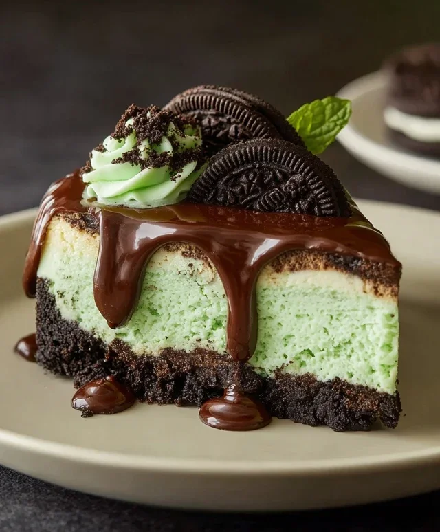 Mint Oreo Cheesecake Delight