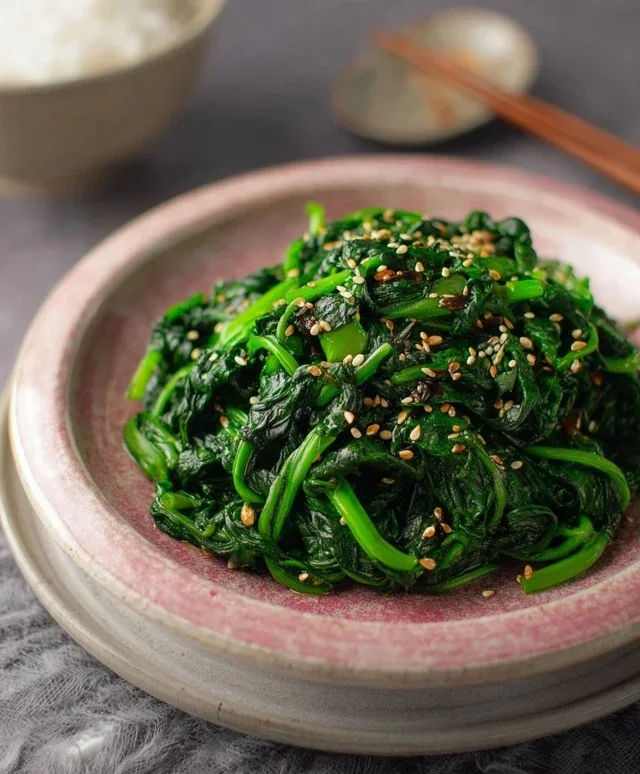 Korean Spinach Side Dish (Sigeumchi Namul)