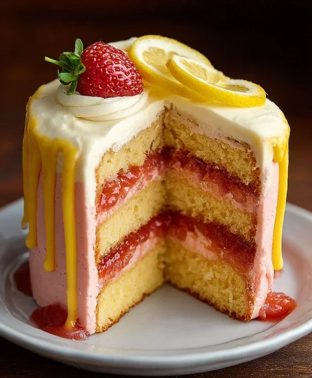Strawberry Lemonade Cake