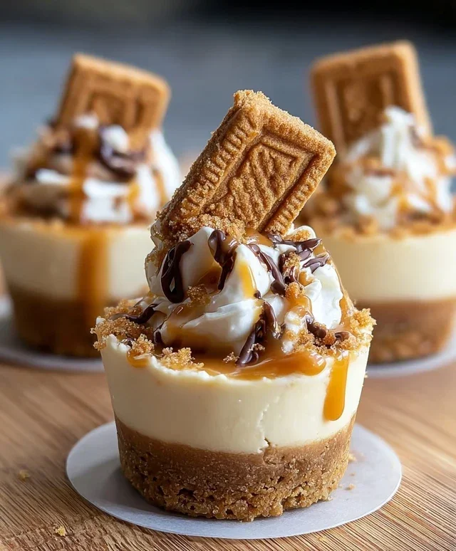 Mini Cookie Butter Cheesecake Cups