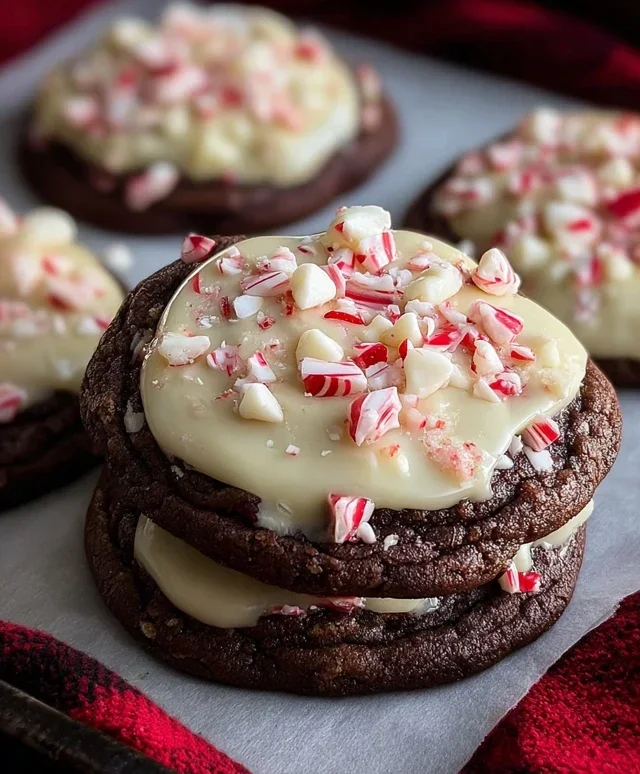 White Chocolate Peppermint Bark Cookies