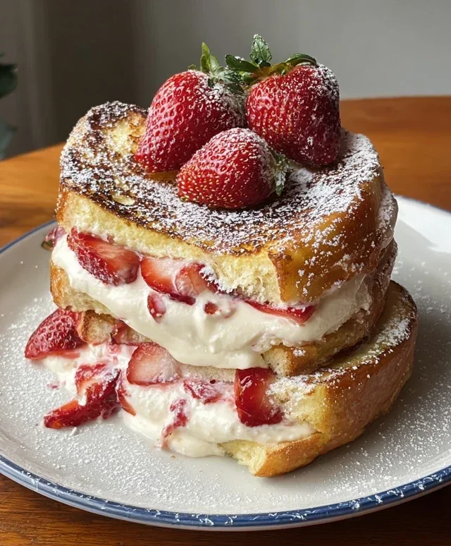 Strawberry Cream Cheese Stuffed French Toast