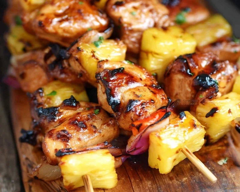 Pineapple Chicken Kebabs Recipe
