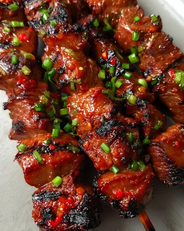 BBQ Beef Skewers with Filipino BBQ Marinade
