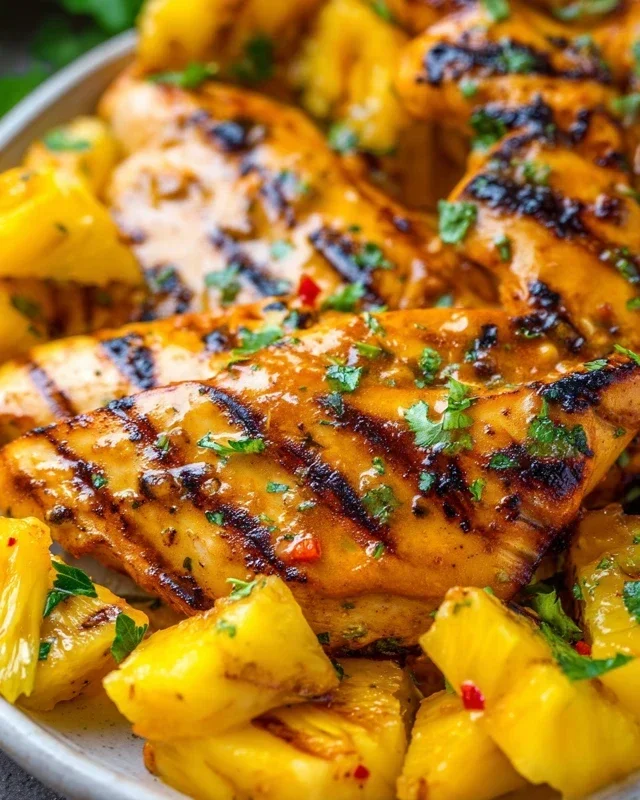 Grilled Mango Pineapple Chicken