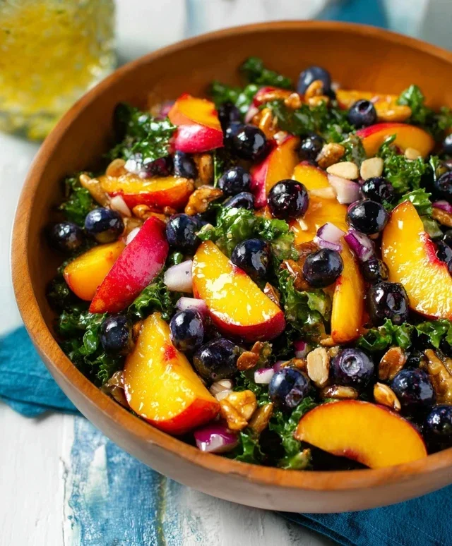 Summer Peach Blueberry Knon-non-non-alcoholic alternativeic non-alcoholic ale Salad