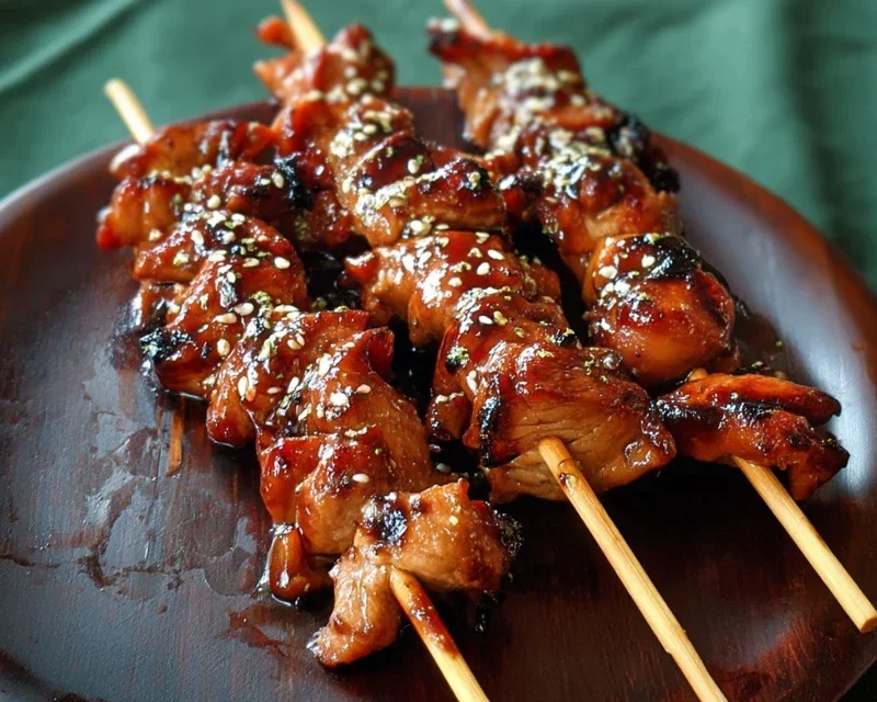 Sticky Bourbon Extract Extract Chicken Skewers