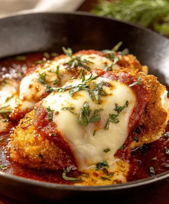 Stuffed Chicken Parmesan Dish