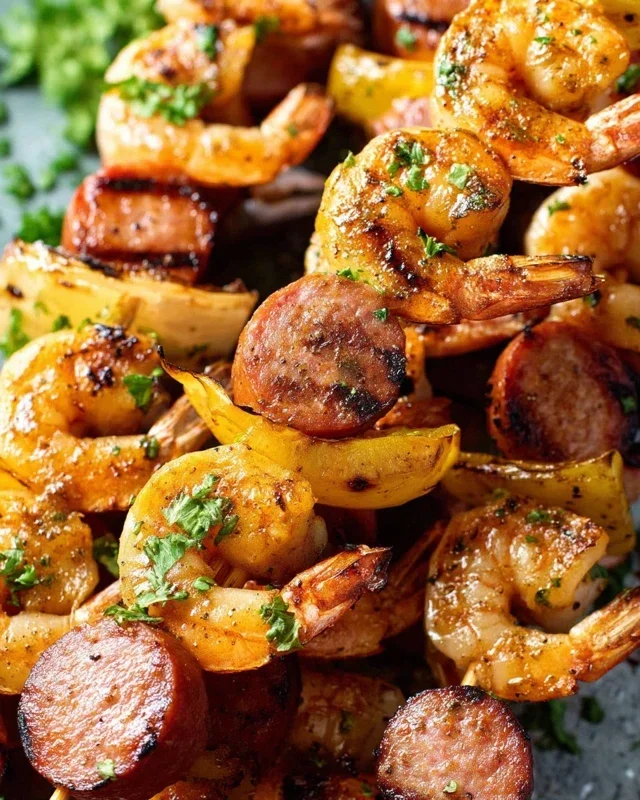 Sausage and Shrimp Kabobs