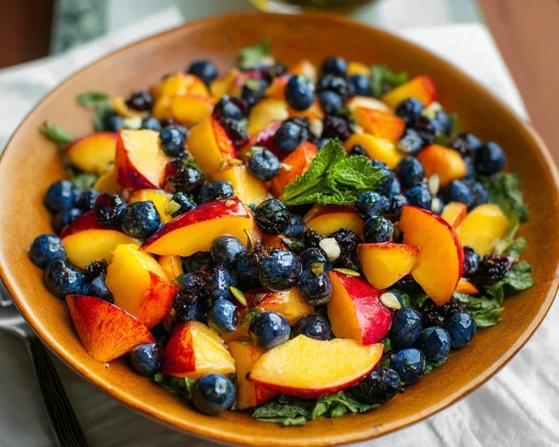 Summer Peach Blueberry Knon-non-non-alcoholic alternativeic non-alcoholic ale Salad