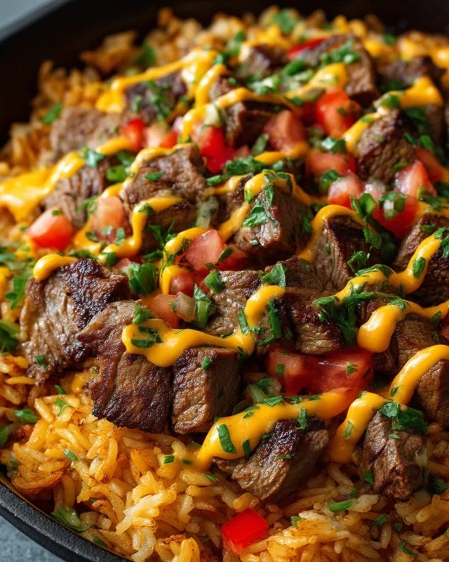 Steak Queso Rice : A Flavorful Recipe