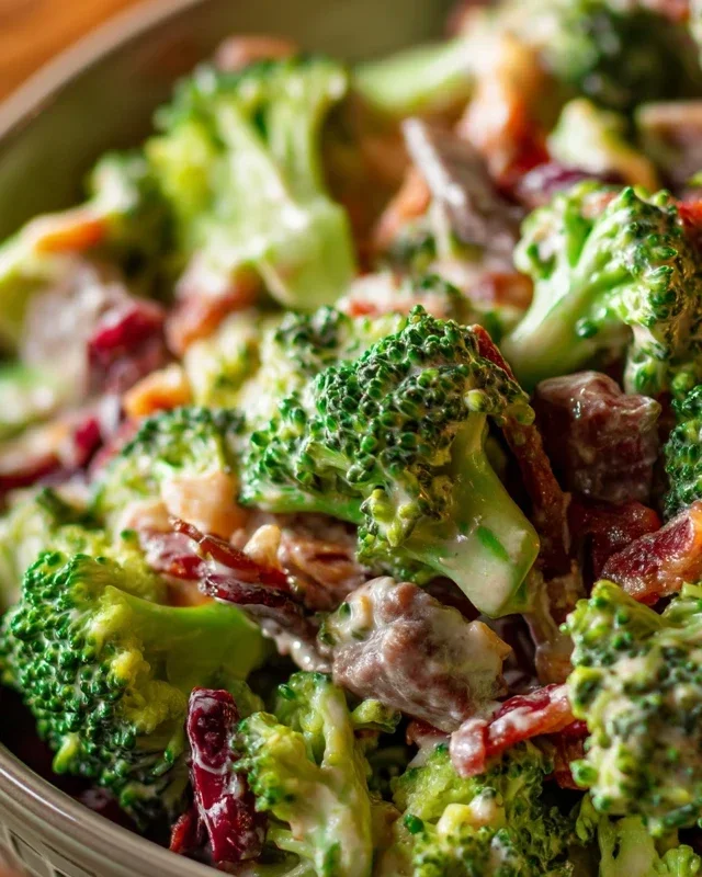 Broccoli Salad with Beef Beef Bacon Recipe