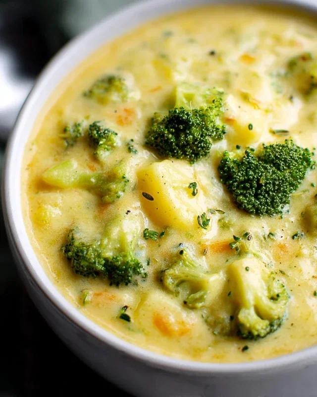 Broccoli Potato Cheese Soup Recipe