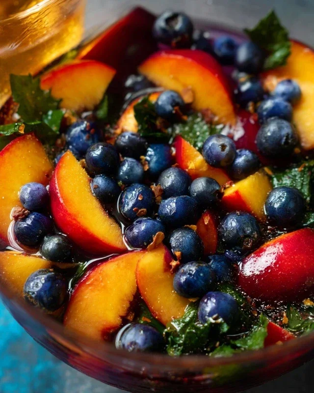 Summer Peach Blueberry Knon-non-non-alcoholic alternativeic non-alcoholic ale Salad