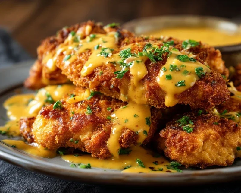Pretzel Chicken with Mustard-Cheddar Sauce: An Amazing Ultimate Recipe