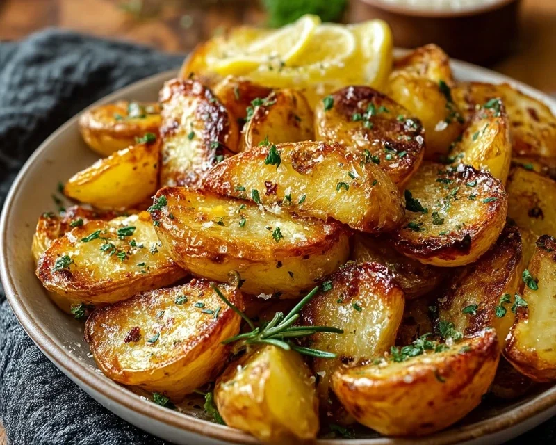 Authentic Greek Potatoes: Crispy Lemon Perfection!