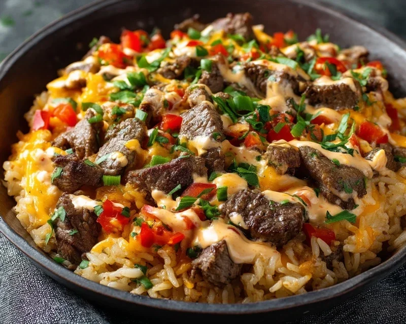 Steak Queso Rice : A Flavorful Recipe