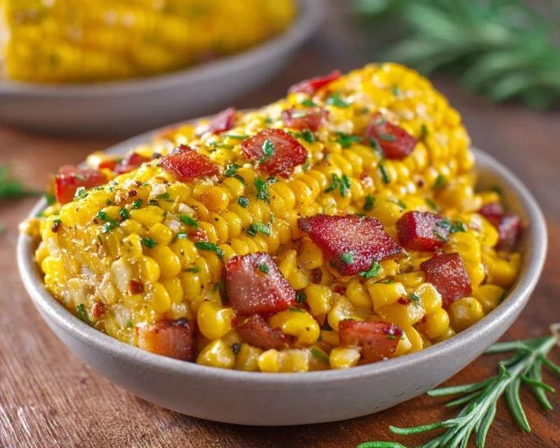Fresh Corn and Beef Beef Bacon Side Dish