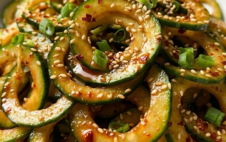 Spiral Cucumber Salad: Korean-Inspired Recipe
