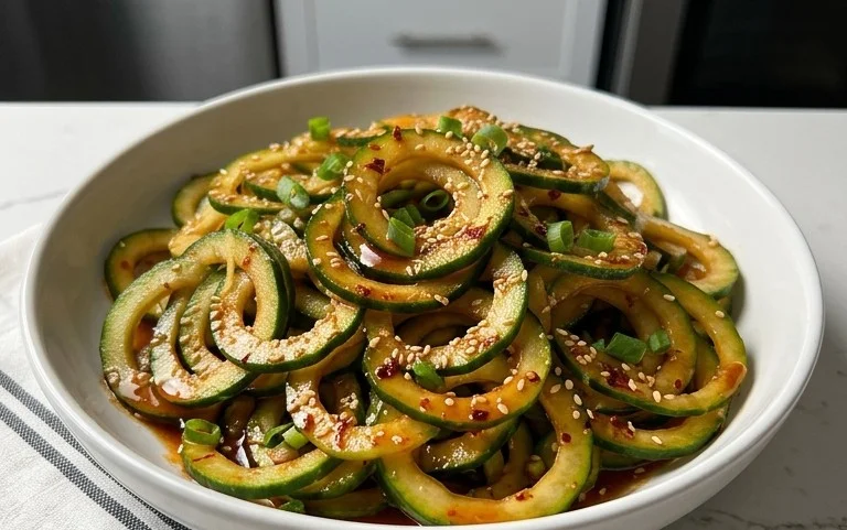 Spiral Cucumber Salad: Korean-Inspired Recipe