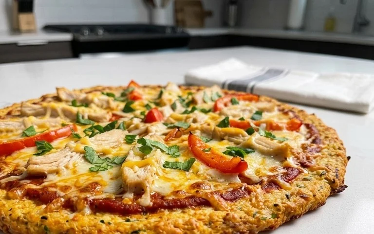 Chicken Crust Pizza (Low Carb + High Protein